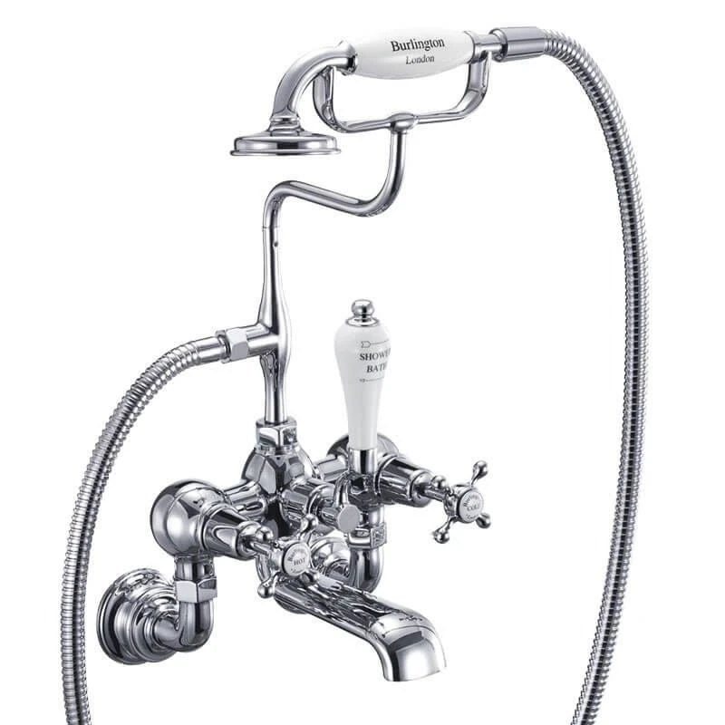 Burlington Claremont Wall Mounted Bath Shower Mixer - CL17 1 Burlington Claremont Wall Mounted Bath Shower Mixer - CL17