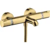 Hansgrohe Ecostat Bath & Shower Mixer Tap Thermostat Comfort For Exposed Installation Polished Gold Optic - 13114990