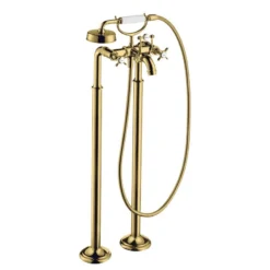Axor Montreux 2-Handle Bath Mixer Floor-Standing With Cross Handles - Polished Gold Optic - 16547990