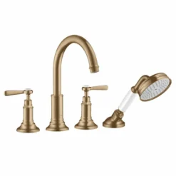 Axor Montreux 4-Hole Bath/Shower Mixer Rim-Mounted With Lever Handles - Brushed Bronze - 16550140