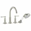 Axor Montreux 4-Hole Bath/Shower Mixer Tile Mounted With Lever Handles - Stainless Steel Optic - 16554800
