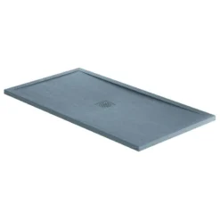 April Waifer Rectangular Slate Effect Shower Tray - Grey - 1400 X 700mm - 561/444