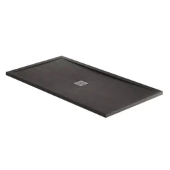 April Waifer Rectangular Slate Effect Shower Tray - Black - 1600 X 800mm - 571/999