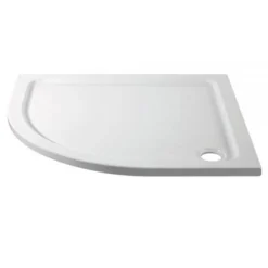 April Slimline Offset Quadrant Shower Left Hand Tray Ex. 90mm Waste 900mm X 760mm - TR9-9076Q-L