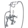 Burlington Claremont Regent Bath Shower Mixer Deck Mounted - White Indice - CLR15