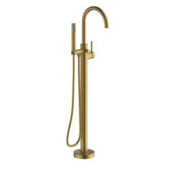 Britton Hoxton Floorstanding Bath Shower Mixer - Brushed Brass - HOX.009BB