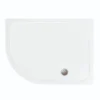 Merlyn MStone Offset Quadrant Shower Tray Left Hand With 90mm Fast Flow Waste - White - 1200 X 900mm - D129QL