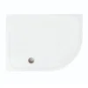 Merlyn MStone Offset Quadrant Shower Tray Right Hand With 90mm Fast Flow Waste - White - 900 X 760mm - D976QR