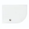 Merlyn MStone Offset Quadrant Shower Tray Right Hand With 90mm Fast Flow Waste - White - 1000 X 800mm - D108QR