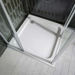 Merlyn MStone Square Shower Tray 900 X 900mm Including 90mm Waste - D90SQ