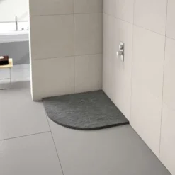 Merlyn Truestone Quadrant Shower Tray With Waste Fossil Grey 900 X 900mm - T90QF