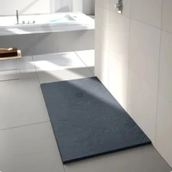 Merlyn Truestone Rectangular Shower Tray With Integrated Waste - Graphite - 1500 X 800mm - T158RTG