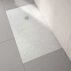 Merlyn Truestone Rectangular Shower Tray With Integrated Waste - White - 1400 X 800mm - T148RTW