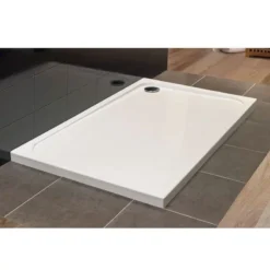 Merlyn Touchstone Anti Slip Rectangular Shower Tray Without Waste - White - 1000 X 800mm - S118RTASTO