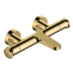 RAK Ceramics Wall Mounted Exposed Thermostatic Bath Shower Mixer - Brushed Gold - RAKITA3009G