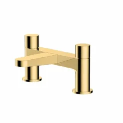 RAK Ceramics Petit Round Deck Bath Filler - Brushed Gold - RAKPER3004G