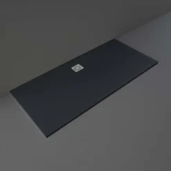 RAK Ceramics Feeling 1800 X 800mm Bath Replacement Shower Tray RAK Ceramics Solid - Black - RFBR080180S504