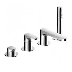 RAK Ceramics Portofino 4 Hole Deck Mounted Bath Shower Mixer - Chrome - RAKPOR3013C
