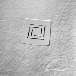 Merlyn Truestone Square Shower Tray With Integrated Waste - White - 900 X 900mm - T90RTW -Hansgrohe Store truestonewastewhite 3