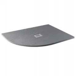 MX Minerals Offset Quadrant Ash Grey Left Hand Shower Tray 1200mm X 800mm - X2N