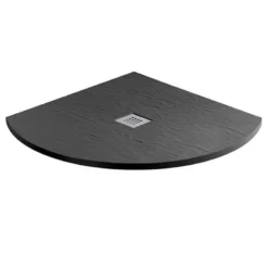 MX Minerals Quadrant Jet Black Shower Tray 1000mm X 1000mm - X2V
